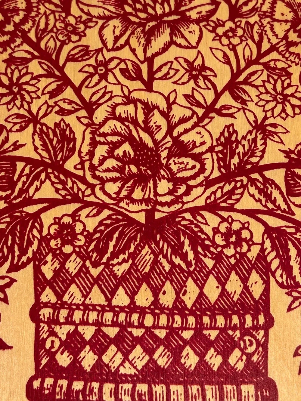 Vintage Wooden Flower Press Top Floral Craft Replacement Board boho art print
